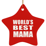 World's Best Mama - Star Ornament