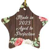 1st Birthday Made In 2023 Aged To Perfection - Star Ornament A