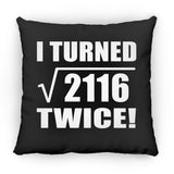 92nd Birthday I Turned Square Root of 2116 Twice - Throw Pillow Black