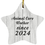 Animal Care Worker Since 2024 - Star Ornament F