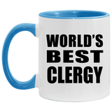 World's Best Clergy - 11oz Accent Mug Blue