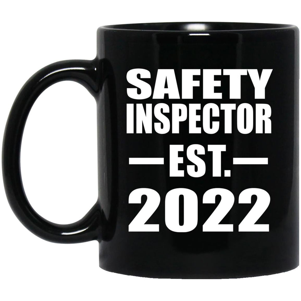 Safety Inspector Established EST. 2022 - 11oz Coffee Mug Black