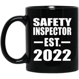 Safety Inspector Established EST. 2022 - 11oz Coffee Mug Black