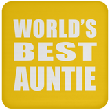 World's Best Auntie - Drink Coaster