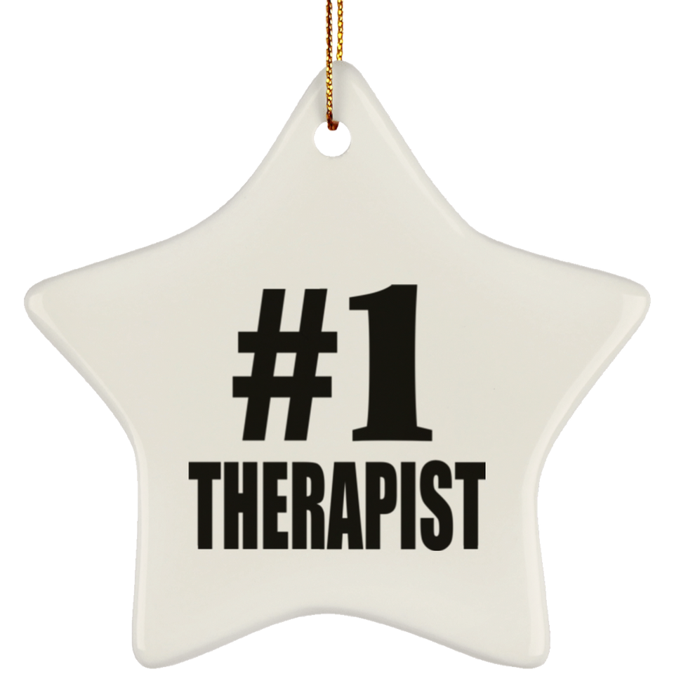 Number One #1 Therapist - Star Ornament