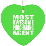 Most Awesome Purchasing Agent - Heart Ornament