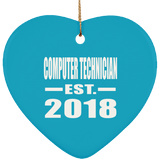 Computer Technician Established EST. 2018 - Heart Ornament
