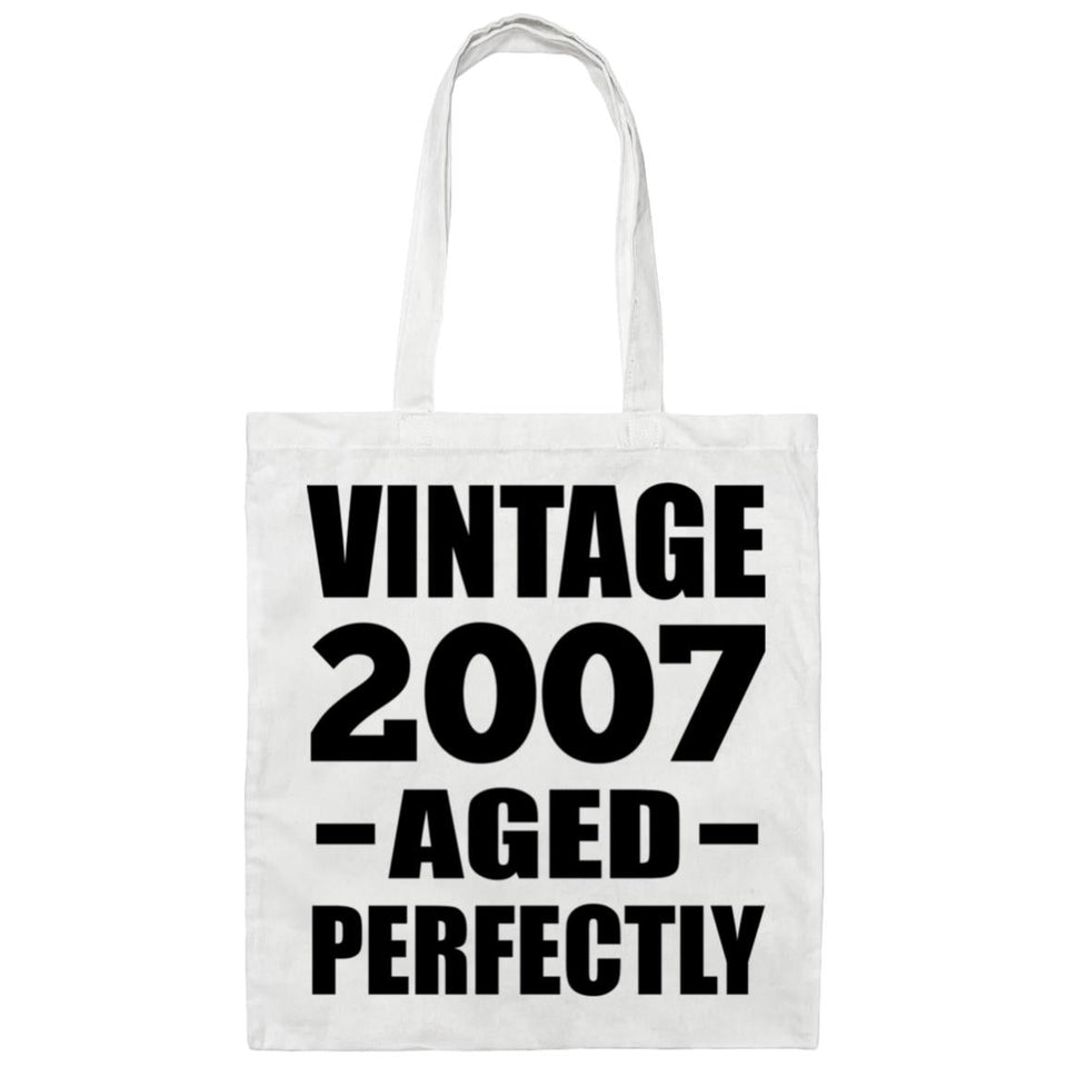 17th Birthday Vintage 2007 Aged Perfectly - Tote Bag White