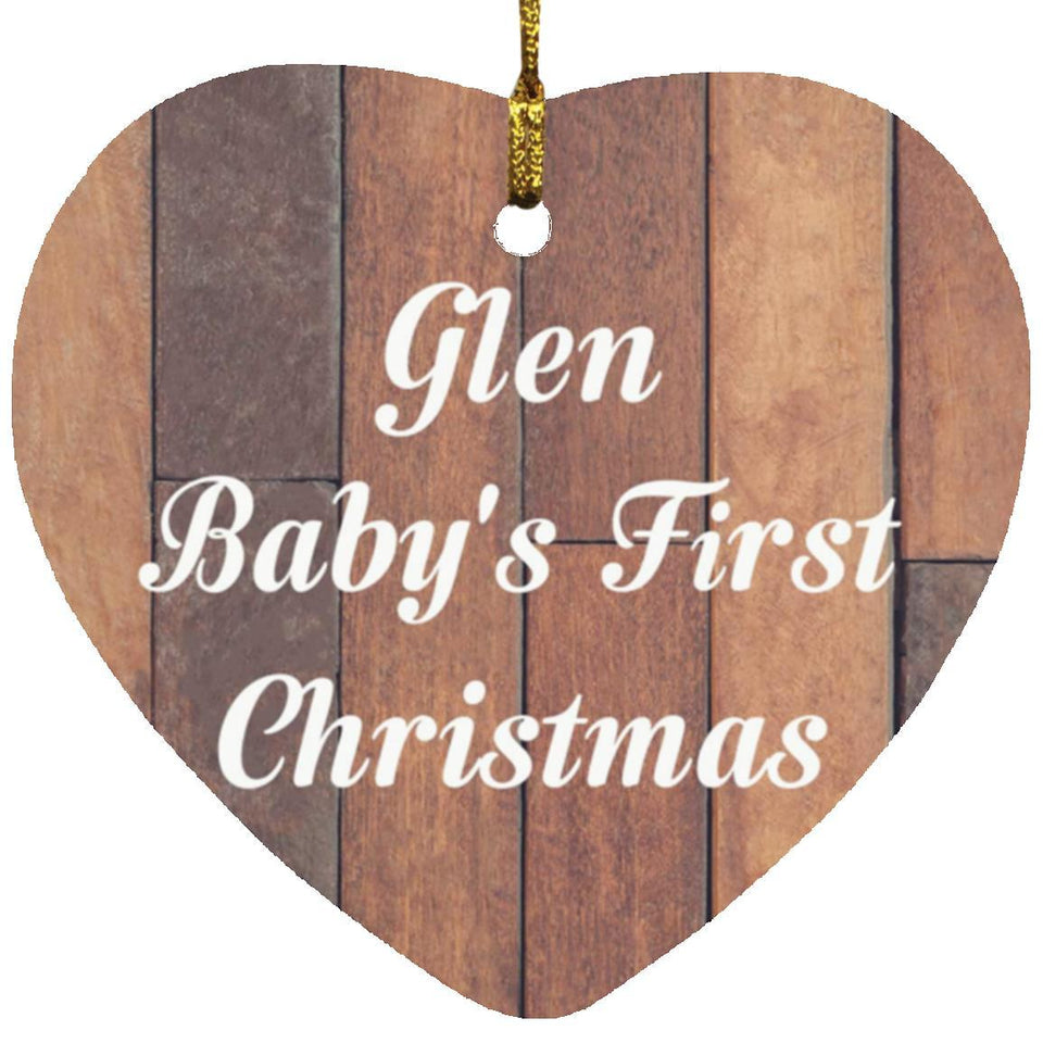 Glen Baby's First Christmas - Heart Ornament E