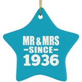 88th Anniversary Mr & Mrs Since 1936 - Star Ornament