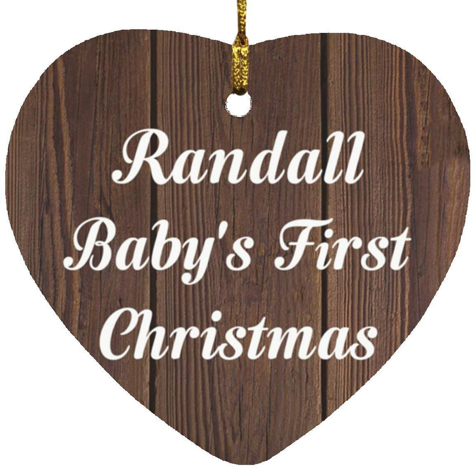 Randall Baby's First Christmas - Heart Ornament D