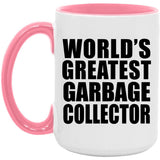 World's Greatest Garbage Collector - 15oz Accent Mug Pink