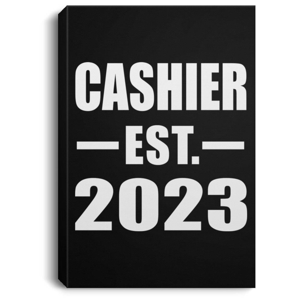 Cashier Established EST. 2023 - Canvas Portrait