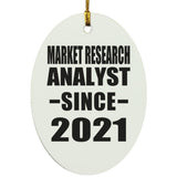 Market Research Analyst Since 2021 - Oval Ornament