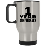 1st Anniversary 1 Year - Silver Travel Mug