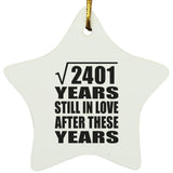 49th Anniversary Square Root of 2401 Years Still In Love - Star Ornament