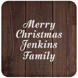 Merry Christmas Jenkins Family - Drink Coaster D
