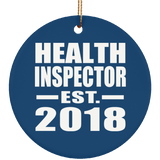 Health Inspector Established EST. 2018 - Circle Ornament