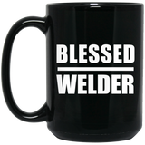 Blessed Welder - 15oz Coffee Mug Black