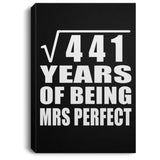 21st Anniversary Square Root of 441 Years of Mrs Perfect - Canvas Portrait
