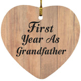 First Year As Grandfather - Heart Ornament C