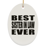 Best Sister In Law Ever - Oval Ornament