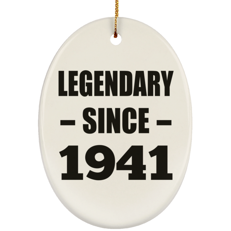 83rd Birthday Legendary Since 1941 - Oval Ornament