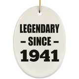 83rd Birthday Legendary Since 1941 - Oval Ornament