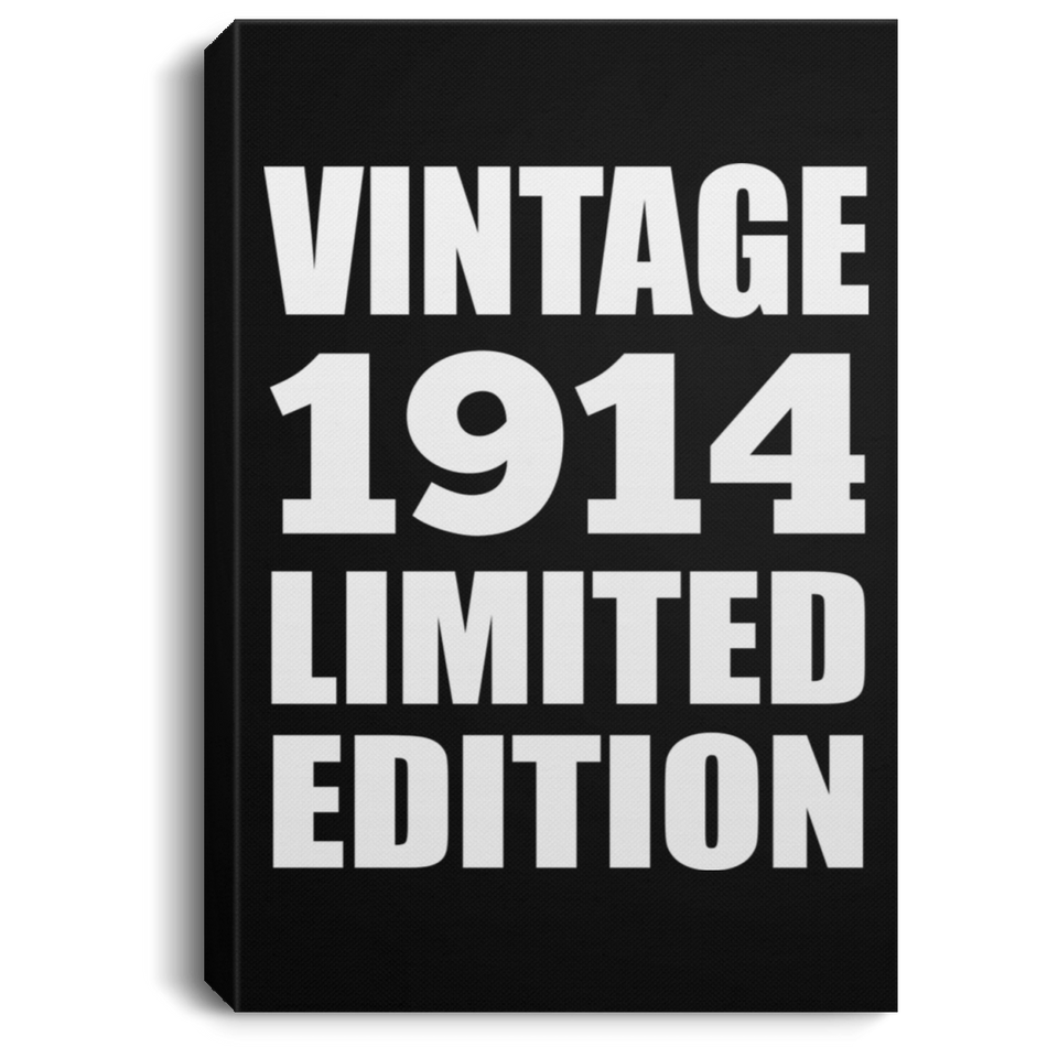 110th Birthday Vintage 1914 Limited Edition - Canvas Portrait