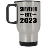 Surveyor Established EST. 2023 - Silver Travel Mug