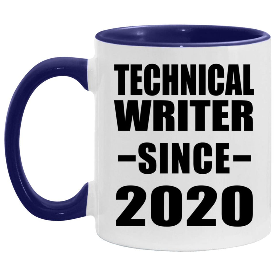 Technical Writer Since 2020 - 11oz Accent Mug Purple