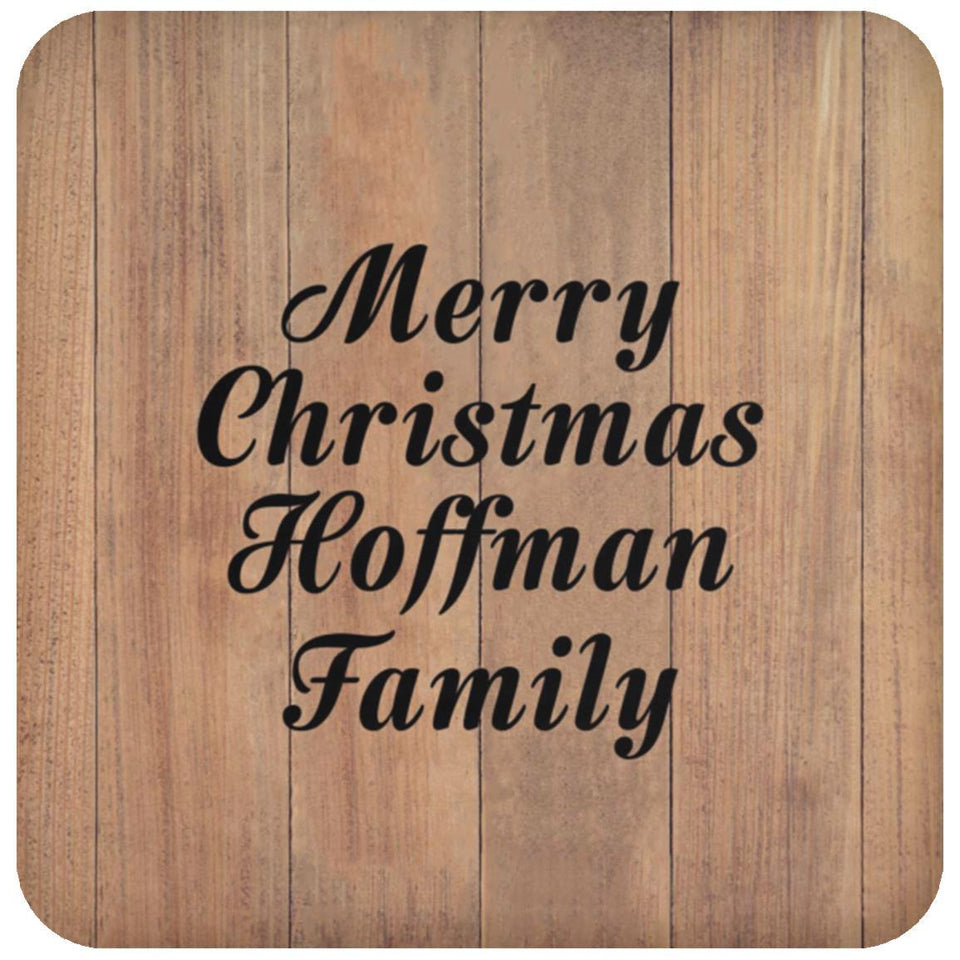 Merry Christmas Hoffman Family - Drink Coaster C