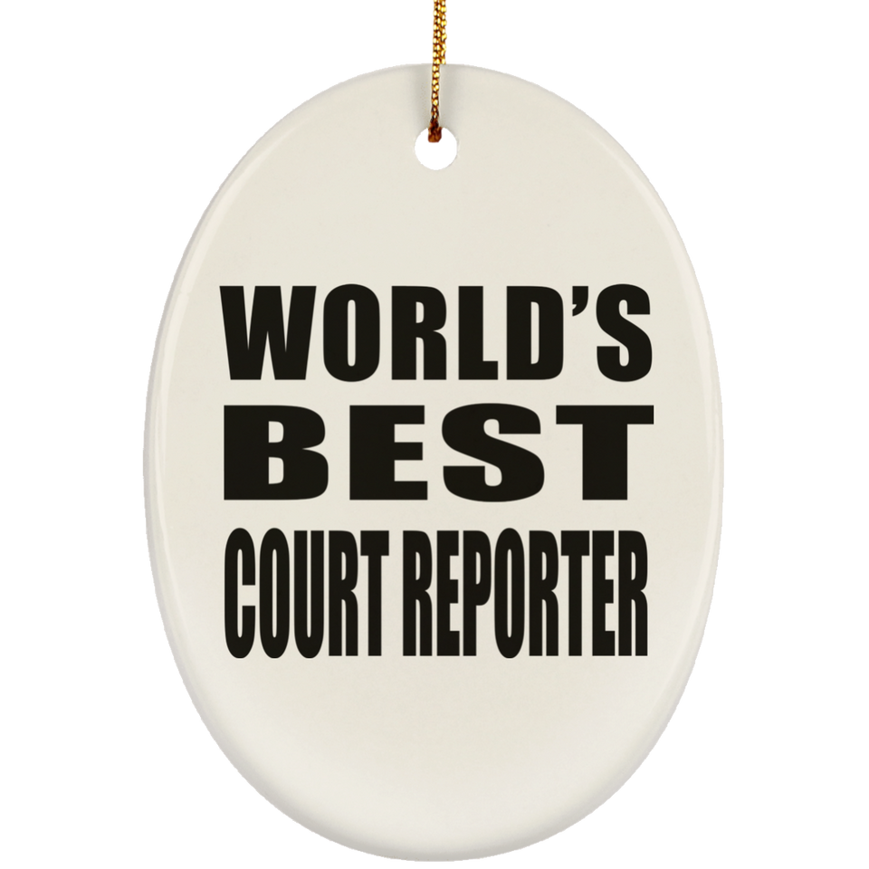 World's Best Court Reporter - Oval Ornament