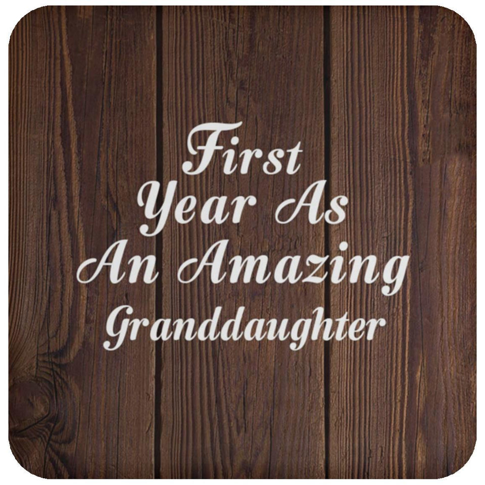First Year As An Amazing Granddaughter - Drink Coaster D
