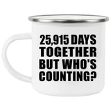 71st Anniversary 25,915 Days Together Who's Counting - 12oz Camping Mug