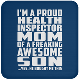 Proud Health Inspector Mom Of Awesome Son - Drink Coaster