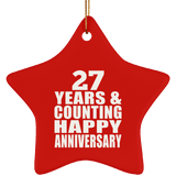 Happy 27th Anniversary 27 Years & Counting - Star Ornament
