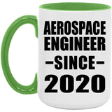 Aerospace Engineer Since 2020 - 15oz Accent Mug Green