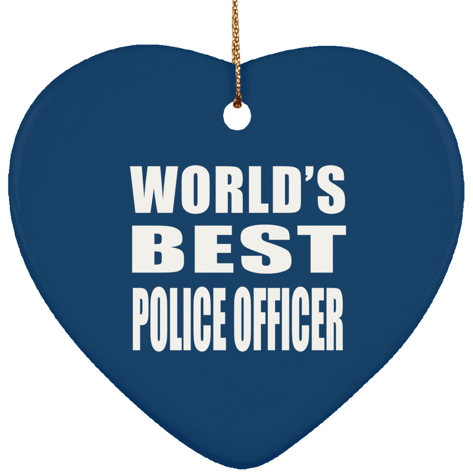 World's Best Police Officer - Heart Ornament
