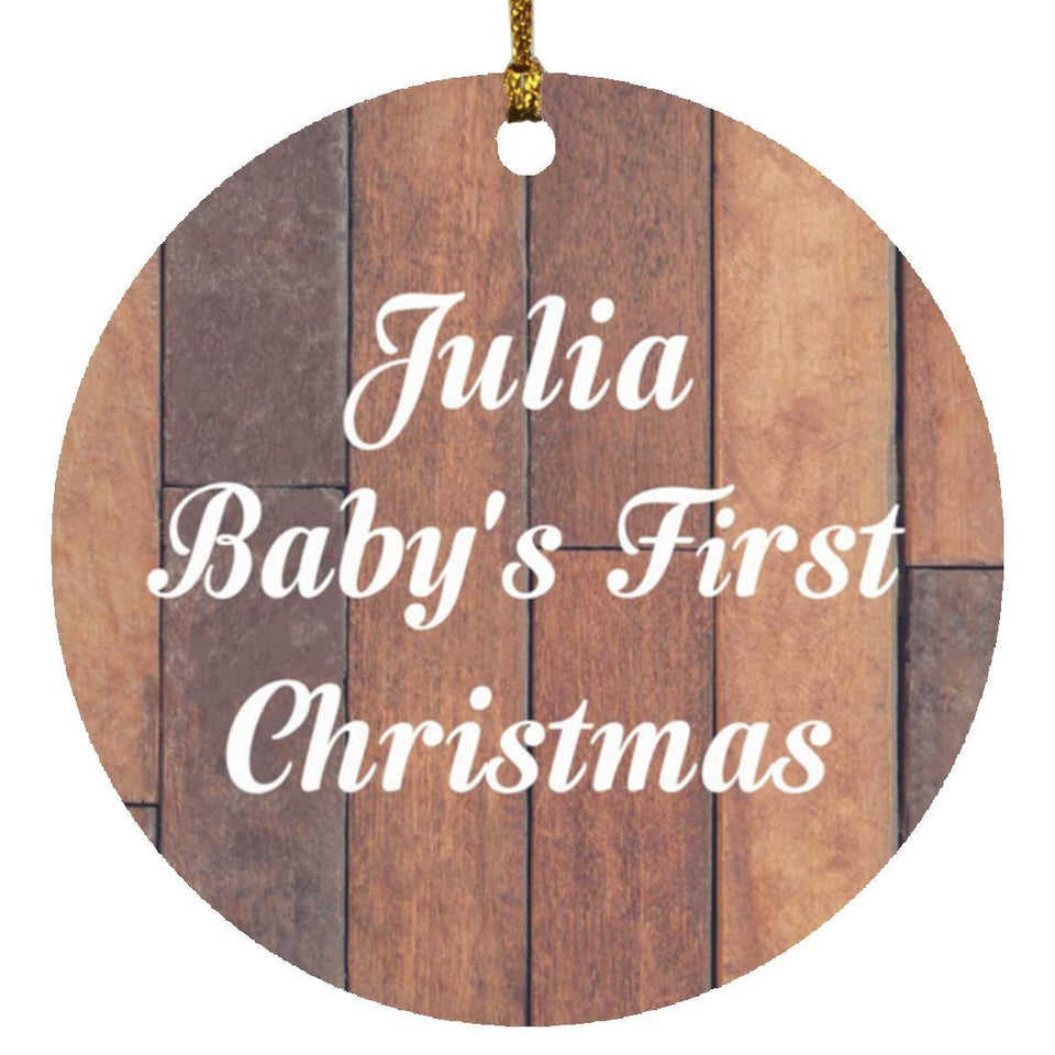 Julia Baby's First Christmas - Circle Ornament E
