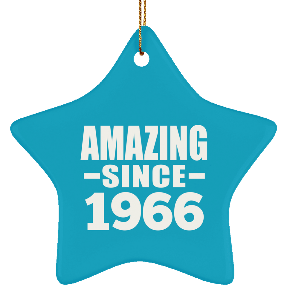 58th Birthday Amazing Since 1966 - Star Ornament
