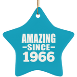 58th Birthday Amazing Since 1966 - Star Ornament
