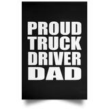 Proud Truck Driver Dad - Poster Portrait