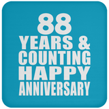 Happy 88th Anniversary 88 Years & Counting - Drink Coaster