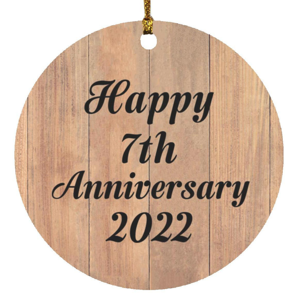 Happy 7th Anniversary 2022 - Circle Ornament C