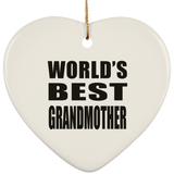 World's Best Grandmother - Heart Ornament