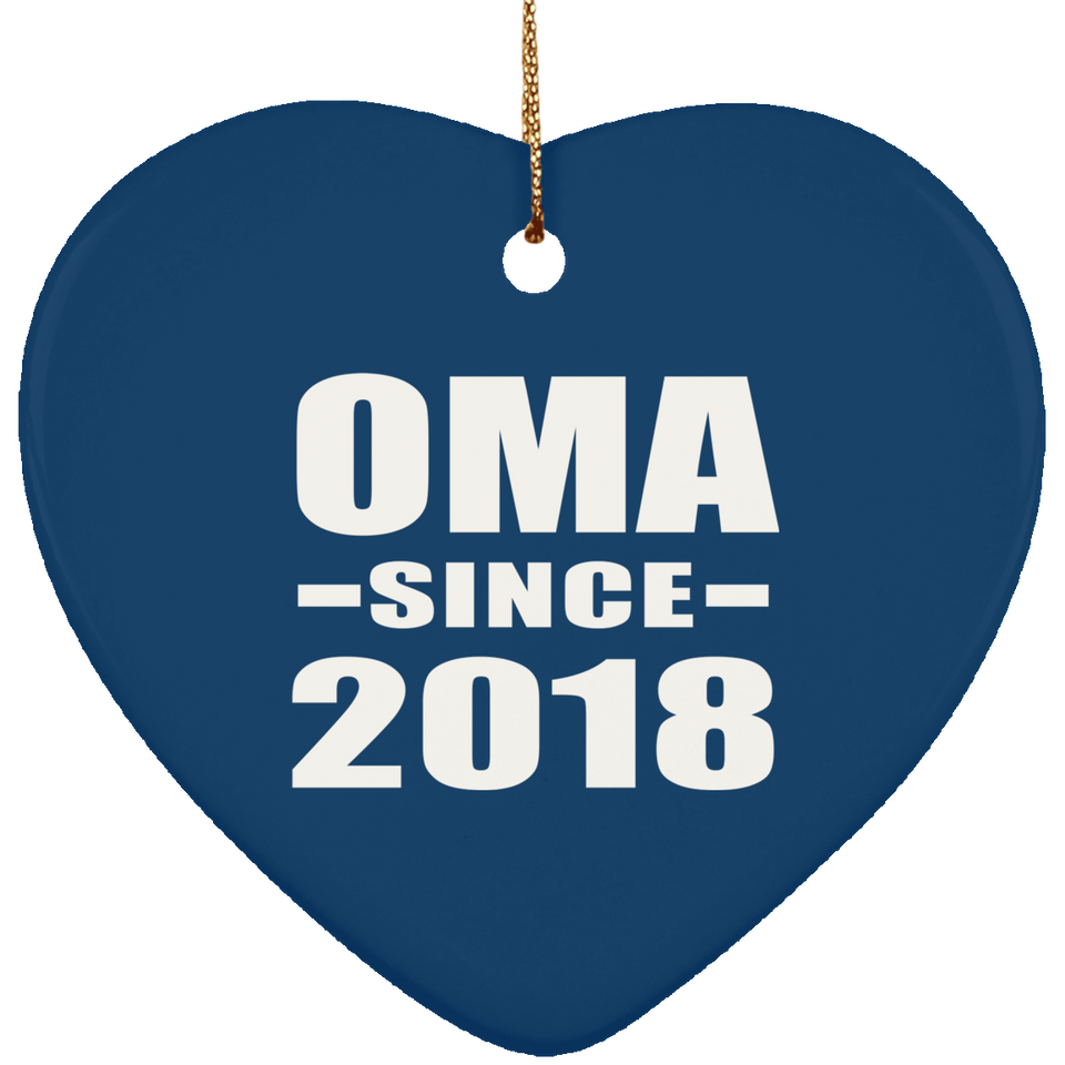 Oma Since 2018 - Heart Ornament