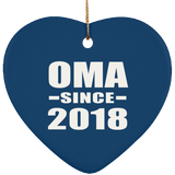 Oma Since 2018 - Heart Ornament