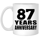 87th Anniversary 87 Years - 11 Oz Coffee Mug