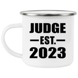 Judge Established EST. 2023 - 12oz Camping Mug